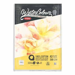 Anupam WaterColour Paper 100% Cotton A3 250GSM Hot Pressed 5Shts